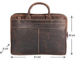 Arrigo laptoptas 17 inch donkerbruin - Arrigo.nl