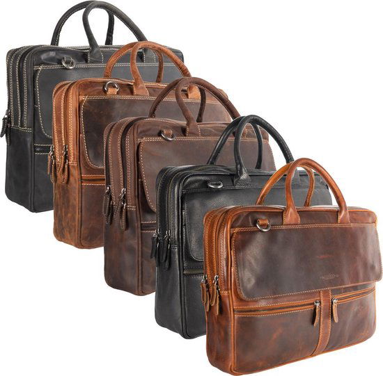 Arrigo laptoptas 17 inch donkerbruin - Arrigo.nl