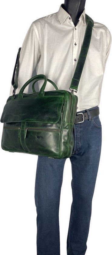 Arrigo laptoptas 17 inch groen - Arrigo.nl