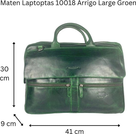 Arrigo laptoptas 17 inch groen - Arrigo.nl
