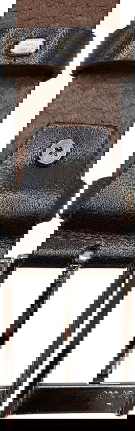 Arrigo riem 3 5 cm donkerbruin leer croco 115 cm - Arrigo Leather Goods