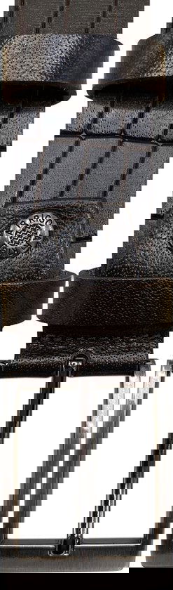 Arrigo riem 3 5 cm donkerbruin leer croco 115 cm - Arrigo Leather Goods