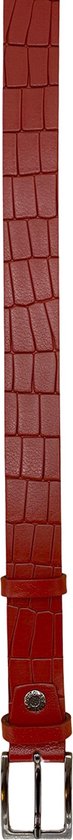 Arrigo riem 3 cm kroko print rood leer 115 cm - Arrigo Leather Goods