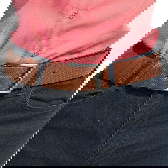 Arrigo riem broekriem heren riem dames 4 cm leer cognac - Arrigo Leather Goods