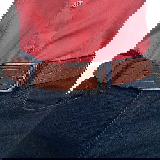 Arrigo riem broekriem leren riem kroko cognac 135 cm - Arrigo Leather Goods