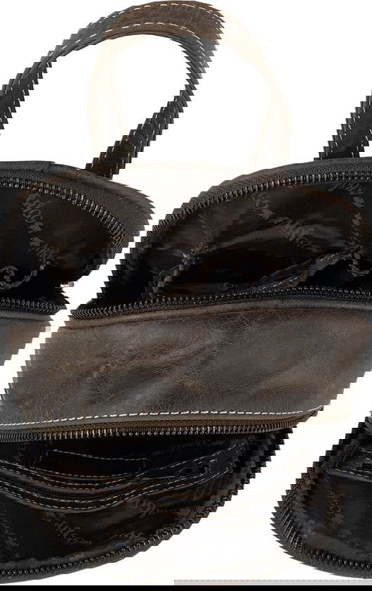 Arrigo rugzak rugzak dames rugzakje klein leer donkerbruin - Arrigo Leather Goods