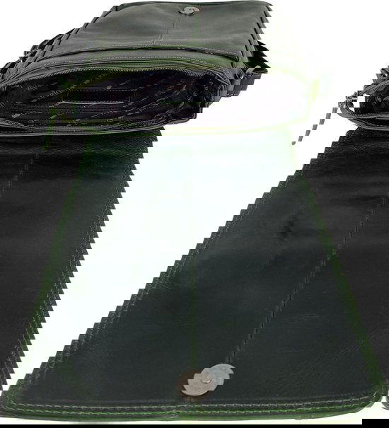 Arrigo schoudertas tassen crossbody leer groen - Arrigo Leather Goods