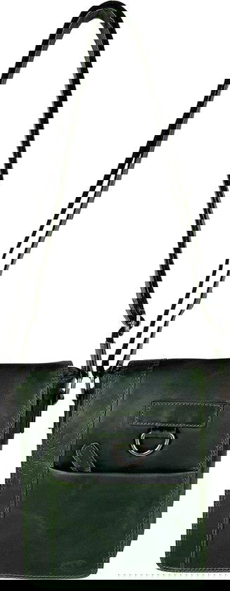 Arrigo schoudertas tassen crossbody leer groen - Arrigo Leather Goods