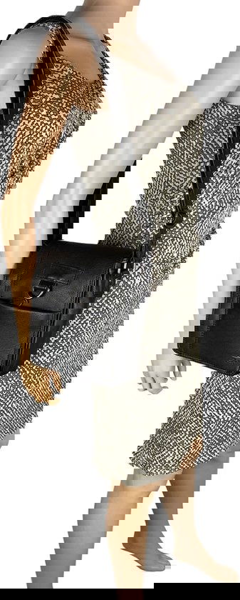 Arrigo schoudertas tassen crossbody leer zwart - Arrigo Leather Goods