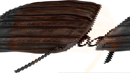 Arrigo schoudertasje dames klein crossbody tas dames gewassen leer bruin - Arrigo Leather Goods