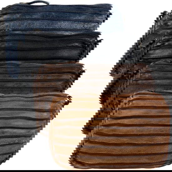 Arrigo schoudertasje dames klein crossbody tas dames gewassen leer zwart - Arrigo Leather Goods