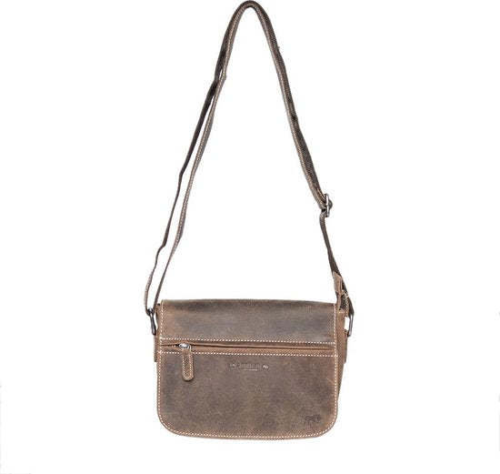 Arrigo schoudertassen dames buffelleer crossbody cognac - Arrigo Leather Goods
