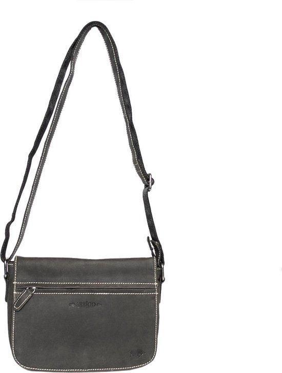 Arrigo schoudertassen dames buffelleer crossbody zwart - Arrigo Leather Goods