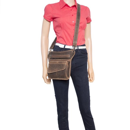 Beentas Motor - Cognac Leer of Leren Schoudertas - Arrigo.nl