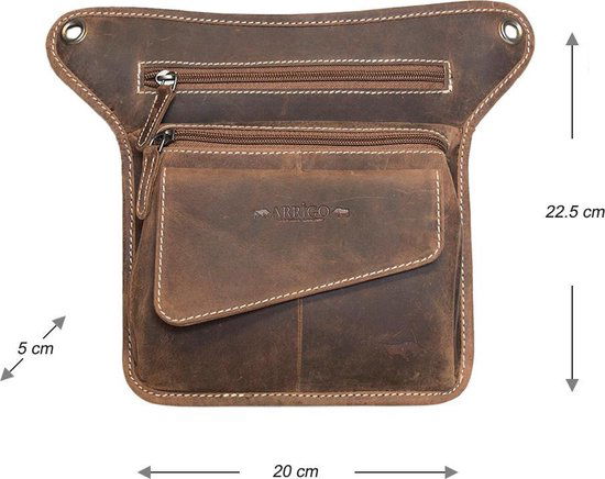 Beentas Motor - Cognac Leer of Leren Schoudertas - Arrigo.nl