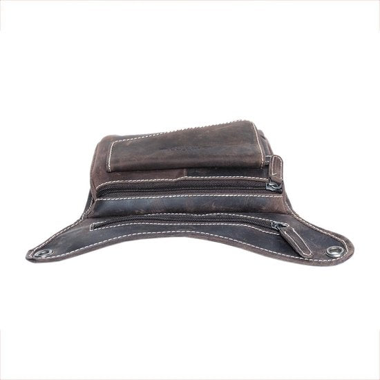 Beentas Motor - Donkerbruin Leer of Leren Schoudertas - Arrigo.nl