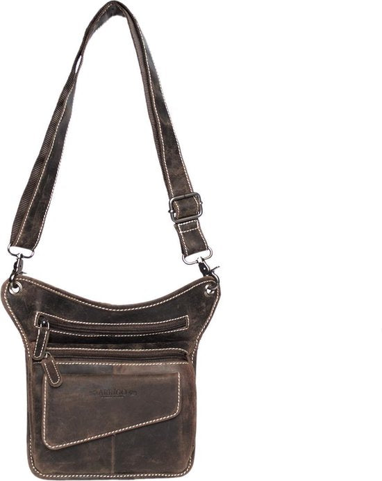 Beentas Motor - Donkerbruin Leer of Leren Schoudertas - Arrigo.nl