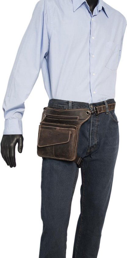 Beentas Motor - Donkerbruin Leer of Leren Schoudertas - Arrigo.nl