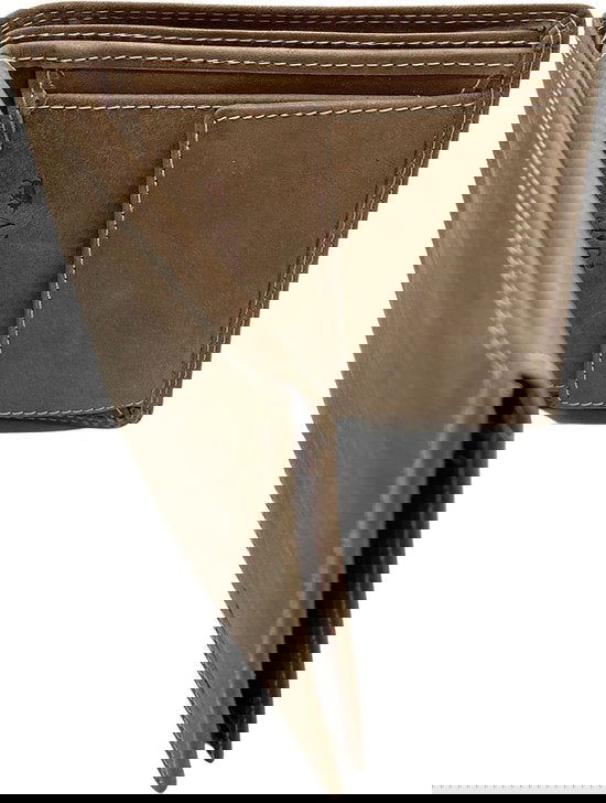 Billfold portemonnee heren buffelleer cognac met muntgeldvak Arrigo - Arrigo.nl