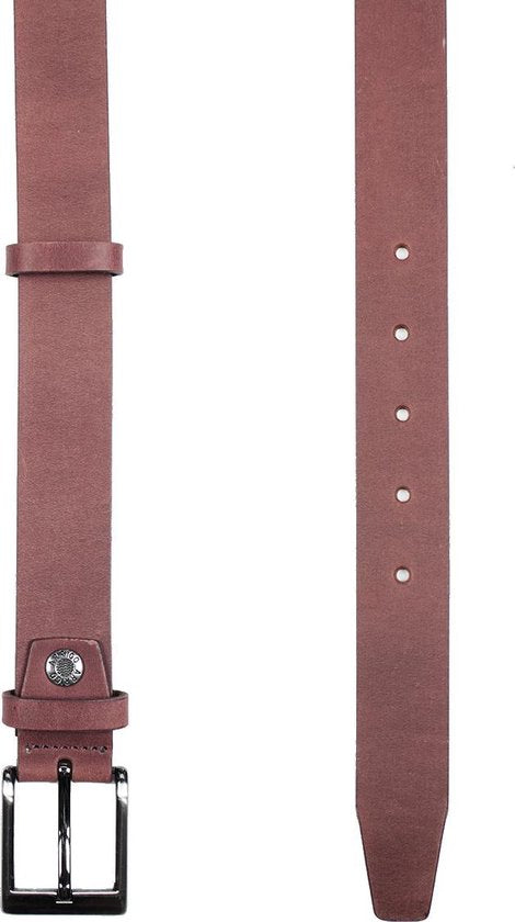Bordeauxrode Leren Riem 3 cm Breed Dames - Timberland Look - Arrigo.nl