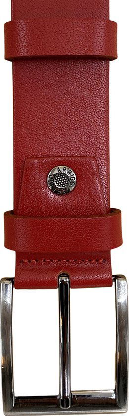 Broekriem 4 cm breed rood echt leer - Arrigo.nl