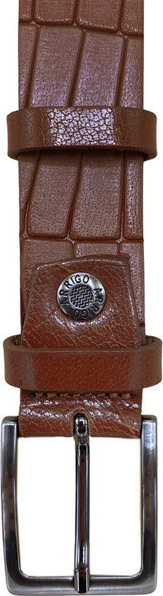 Broekriem heren riem dames lichtbruin leer 3 cm breed 115 - Arrigo Leather Goods