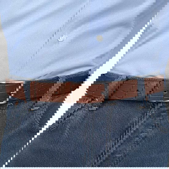 Broekriem heren riem dames lichtbruin leer 3 cm breed 115 - Arrigo Leather Goods