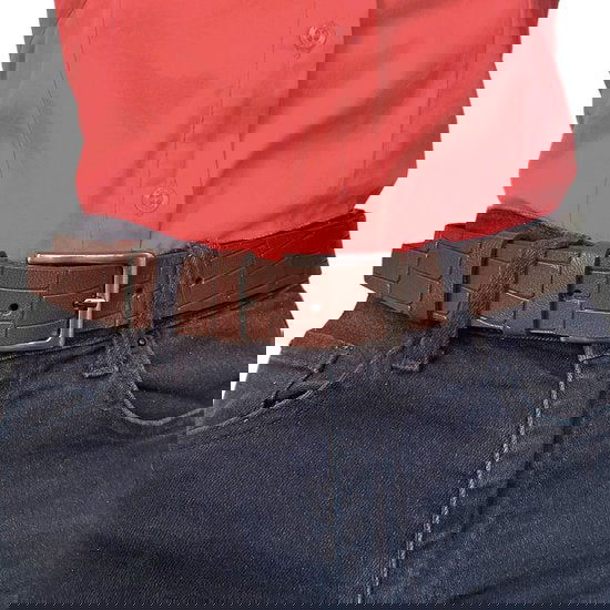 Broekriem heren riem dames lichtbruin leer 3 cm breed 115 - Arrigo Leather Goods