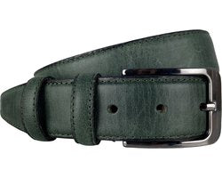 Broekriem petrol groen 3 5 cm breed 115 cm echt - Arrigo Leather Goods