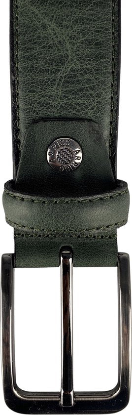Broekriem petrol groen 3 5 cm breed 115 cm echt - Arrigo Leather Goods