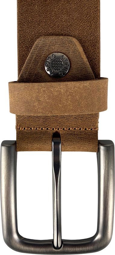 Broekriemen lichtbruin extra lang 4 cm dames riem lang heren - Arrigo Leather Goods