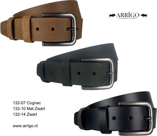 Broekriemen lichtbruin extra lang 4 cm dames riem lang heren - Arrigo Leather Goods