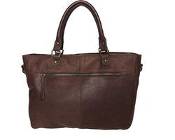 Bruine dames tas schoudertas gevlochten leer - Arrigo.nl