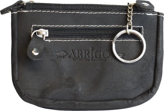 Buffel Sleuteletui - Mat Zwart met 2 Sleutelringen - Arrigo.nl