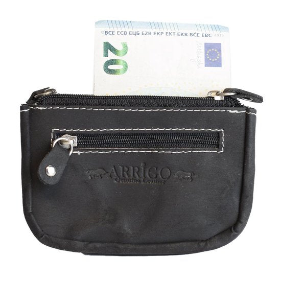 Buffel Sleuteletui - Mat Zwart met 2 Sleutelringen - Arrigo.nl