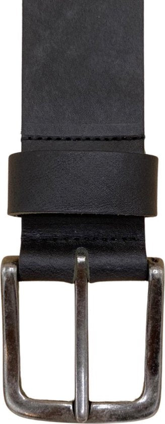 Ceintuur zwart leer 4 5 cm breed broekriem leer zwart - Arrigo.nl