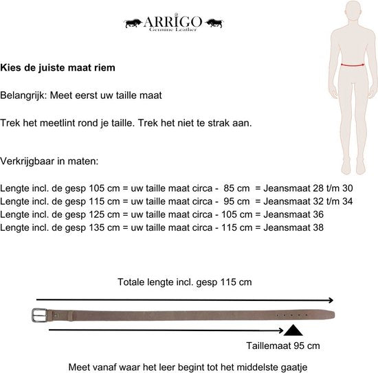 Ceintuur zwart leer 4 5 cm breed broekriem leer zwart - Arrigo.nl
