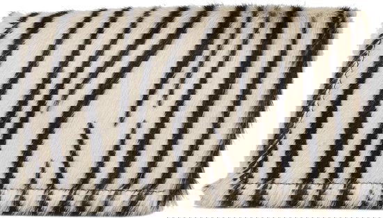 Cognackleurige leren damesportemonnee met dierenprint en anti-skim bescherming in zebra-design - Arrigo.nl