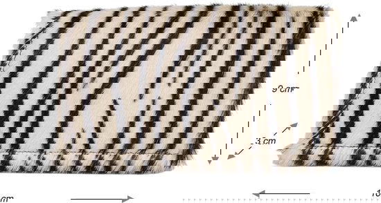 Cognackleurige leren damesportemonnee met dierenprint en anti-skim bescherming in zebra-design - Arrigo.nl