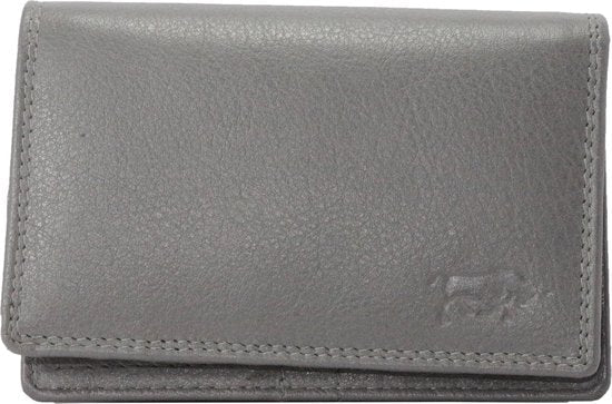 Compacte leren dames portemonnee grijs rfid ideale dames portemonnee anti - Arrigo Leather Goods