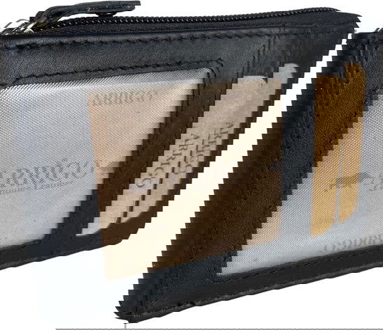 Creditcard houder met rits zwart echt leer rfid anti skim - Arrigo.nl