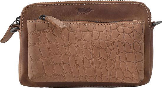 Croco cody minibag crossbodytas crossbody bag leren tasje dames tasje - Arrigo Leather Goods