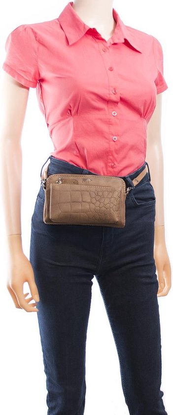 Croco cody minibag crossbodytas crossbody bag leren tasje dames tasje - Arrigo Leather Goods