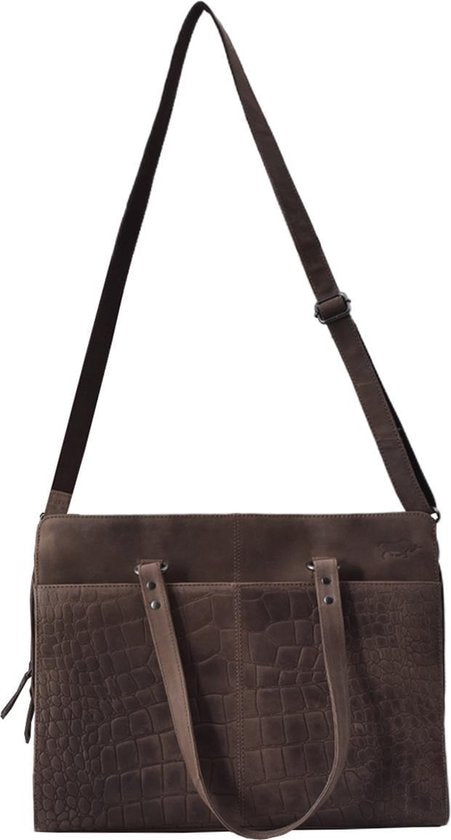 Croco werktas donkerbruin - Arrigo.nl