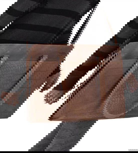 Croco werktas lichtbruin - Arrigo.nl