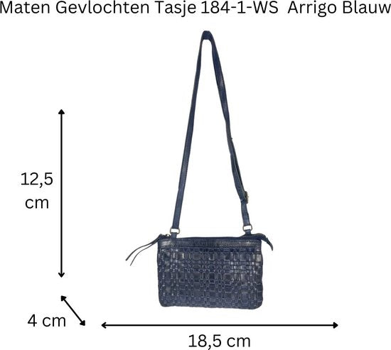 Crossbody tas dames blauw leer dames tas festival schoudertas heren - Arrigo Leather Goods