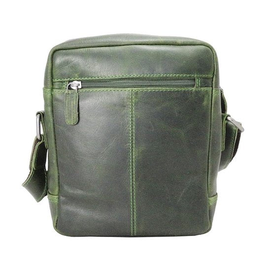 Crossbody tas dames schoudertassen vrouw echt leer groen arrigo - Arrigo.nl