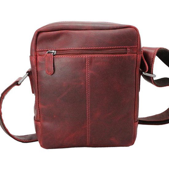 Crossbody tas dames schoudertassen vrouw echt leer rood arrigo - Arrigo Leather Goods