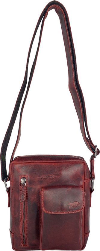 Crossbody tas dames schoudertassen vrouw echt leer rood arrigo - Arrigo Leather Goods