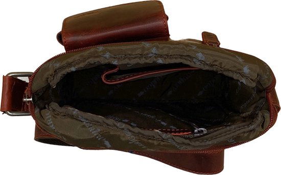 Crossbody tas dames schoudertassen vrouw echt leer rood arrigo - Arrigo Leather Goods